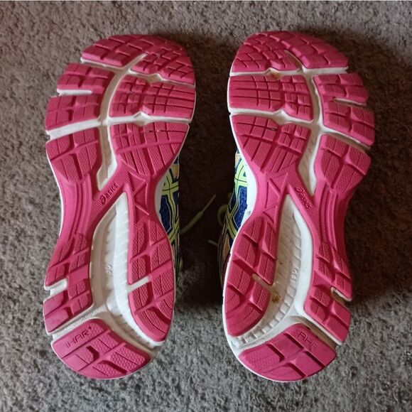 Asics Gel Excite 2 Running Women's Sneakers Blue Pink Yellow Size 8 PRE-OWNED - Picture 6 of 6